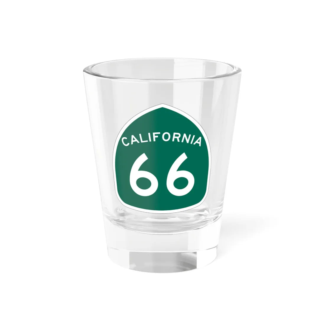 California 66 (California) (Road Sign) Shot Glass 1.5oz 1.5oz - Go Mug Yourself