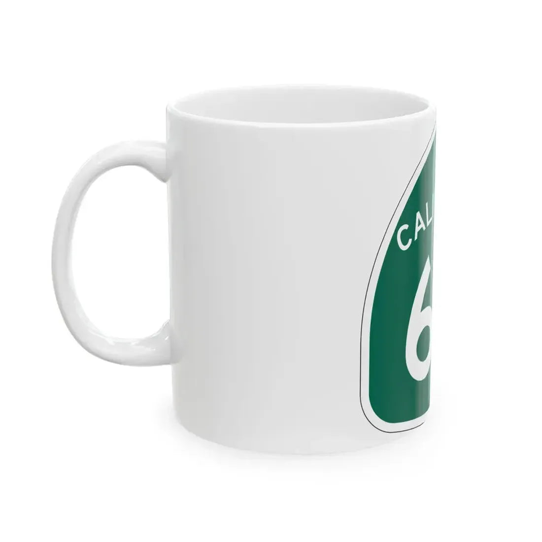 California 66 (California) (Road Sign) White Coffee Mug - Go Mug Yourself