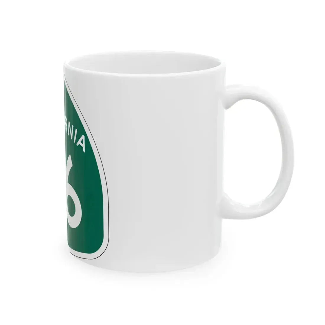 California 66 (California) (Road Sign) White Coffee Mug - Go Mug Yourself