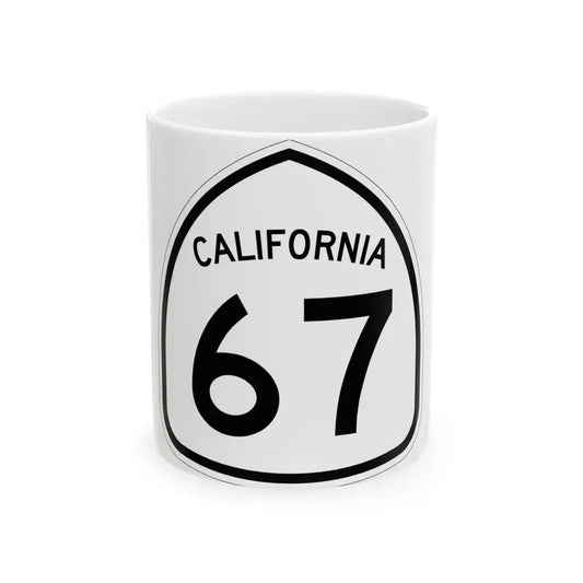 California 67 1957 (California) (Road Sign) White Coffee Mug 11oz - Go Mug Yourself