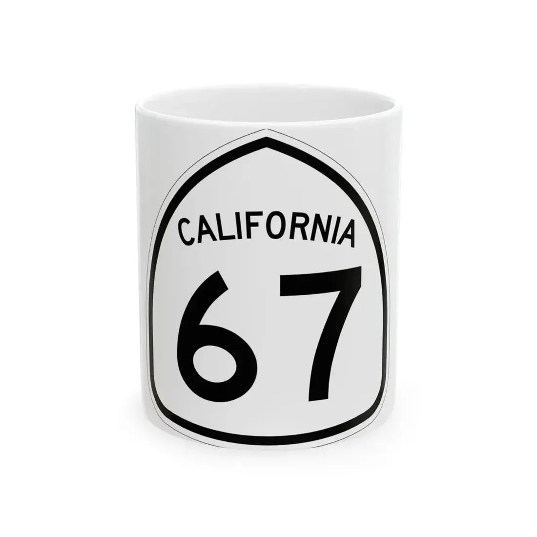California 67 1957 (California) (Road Sign) White Coffee Mug - Go Mug Yourself