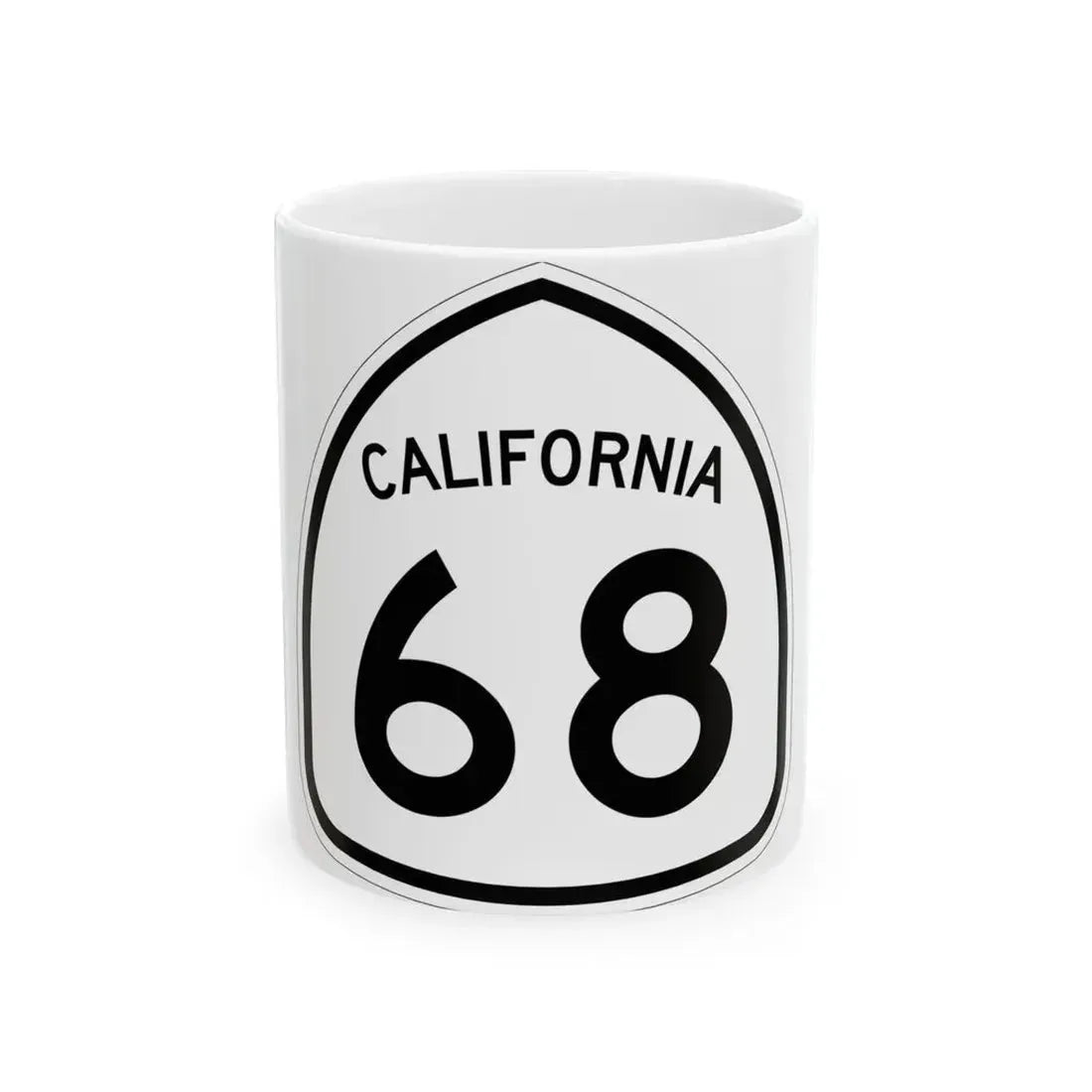 California 68 1957 (California) (Road Sign) White Coffee Mug 11oz - Go Mug Yourself