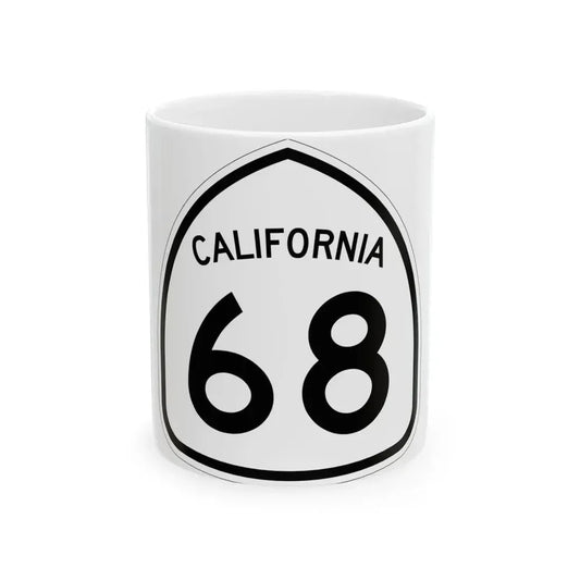 California 68 1957 (California) (Road Sign) White Coffee Mug 11oz - Go Mug Yourself