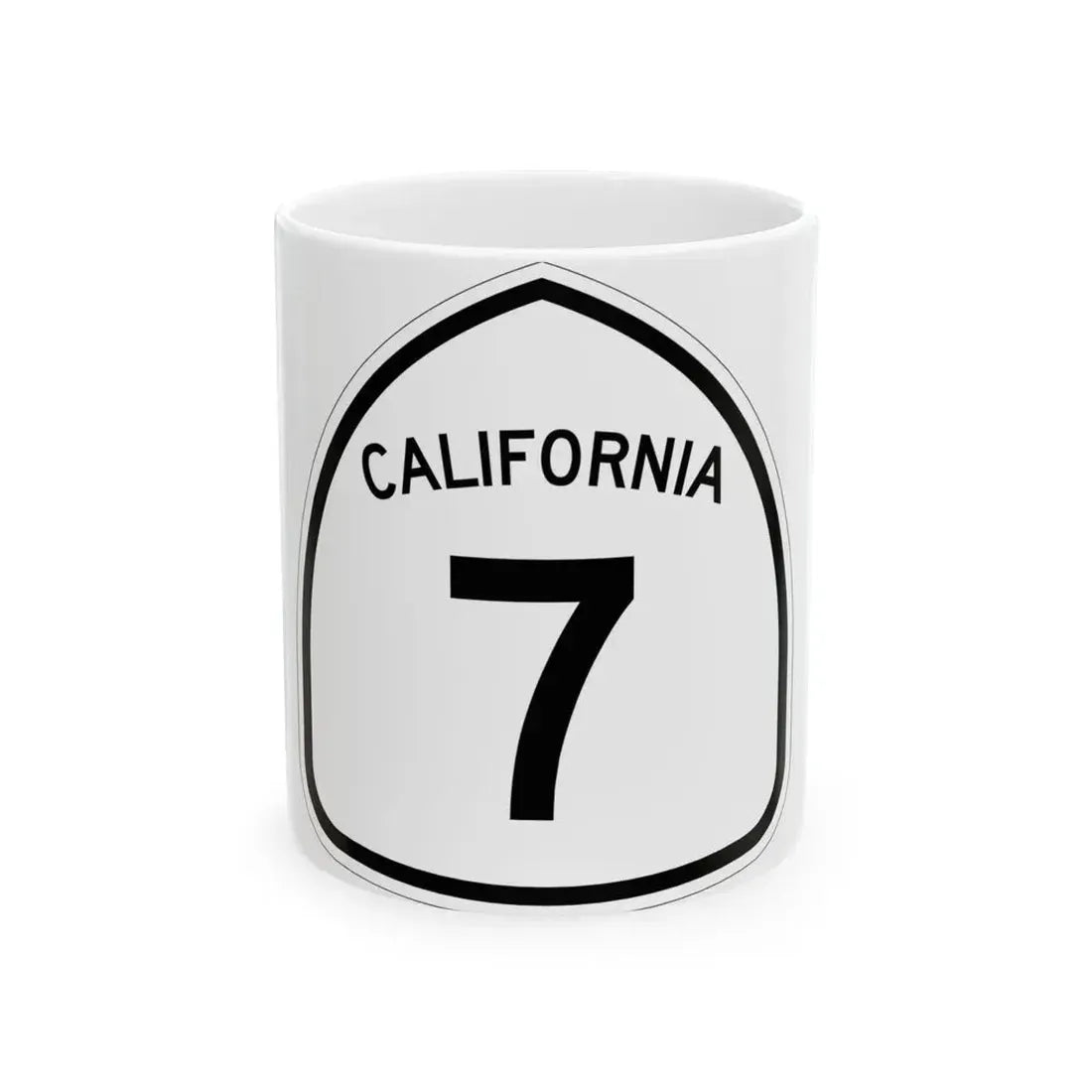 California 7 1957 (California) (Road Sign) White Coffee Mug 11oz - Go Mug Yourself