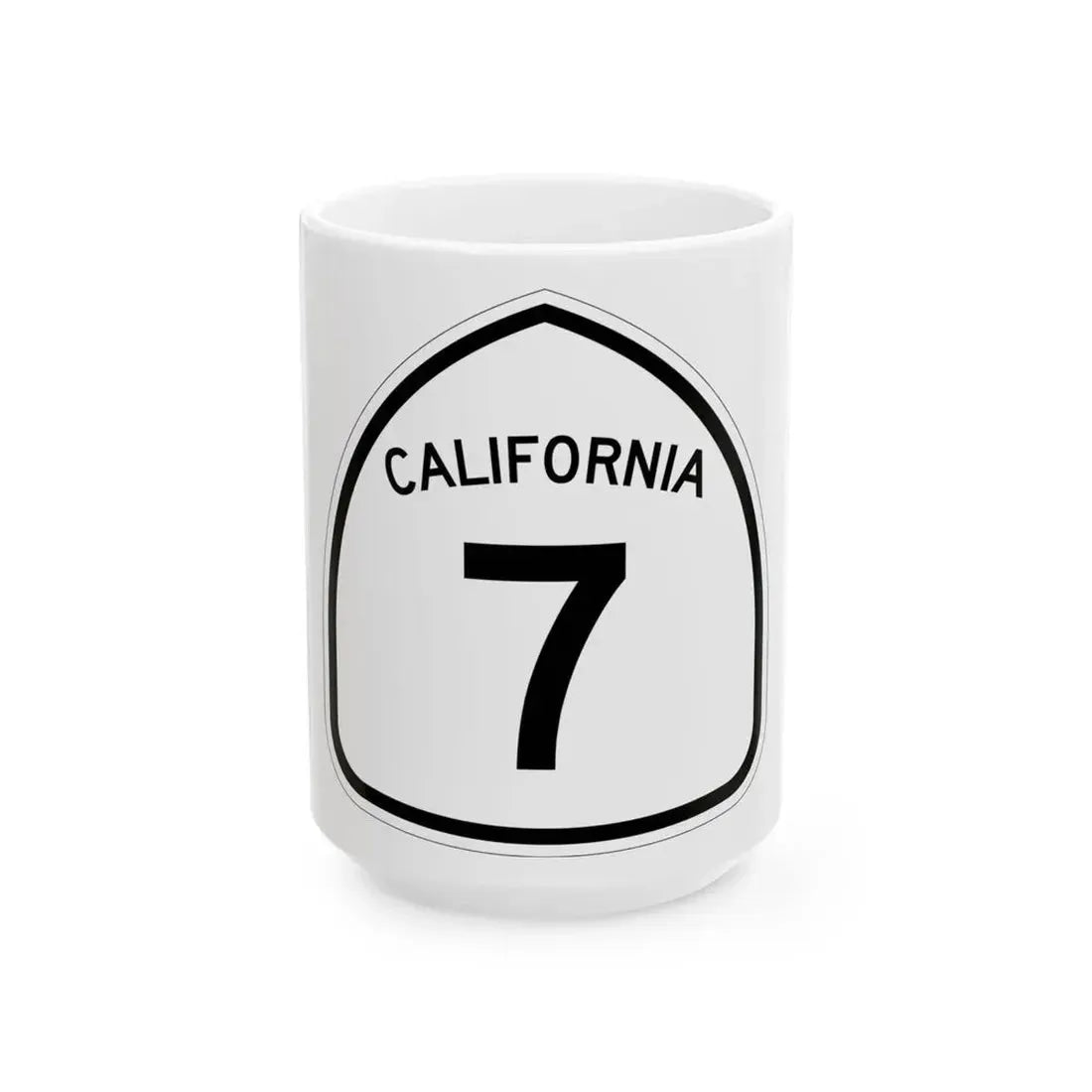 California 7 1957 (California) (Road Sign) White Coffee Mug 15oz - Go Mug Yourself