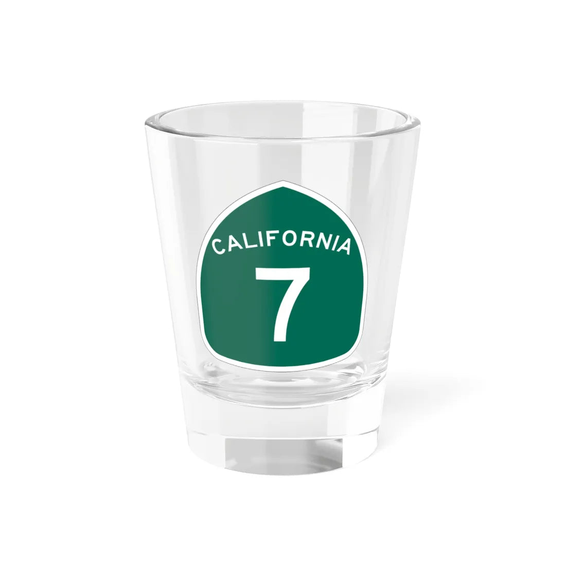 California 7 (California) (Road Sign) Shot Glass 1.5oz 1.5oz - Go Mug Yourself