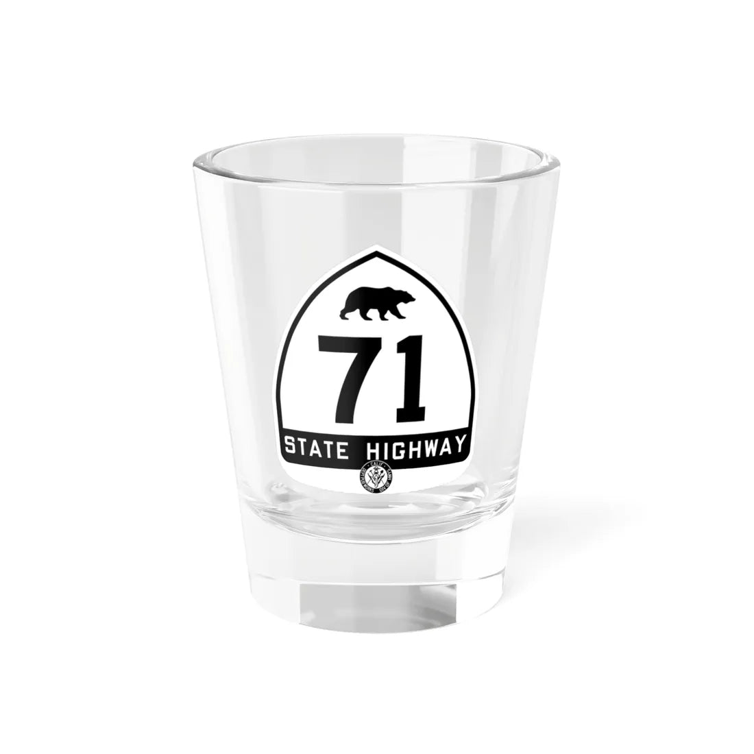 California 71 1948 (California) (Road Sign) Shot Glass 1.5oz 1.5oz - Go Mug Yourself