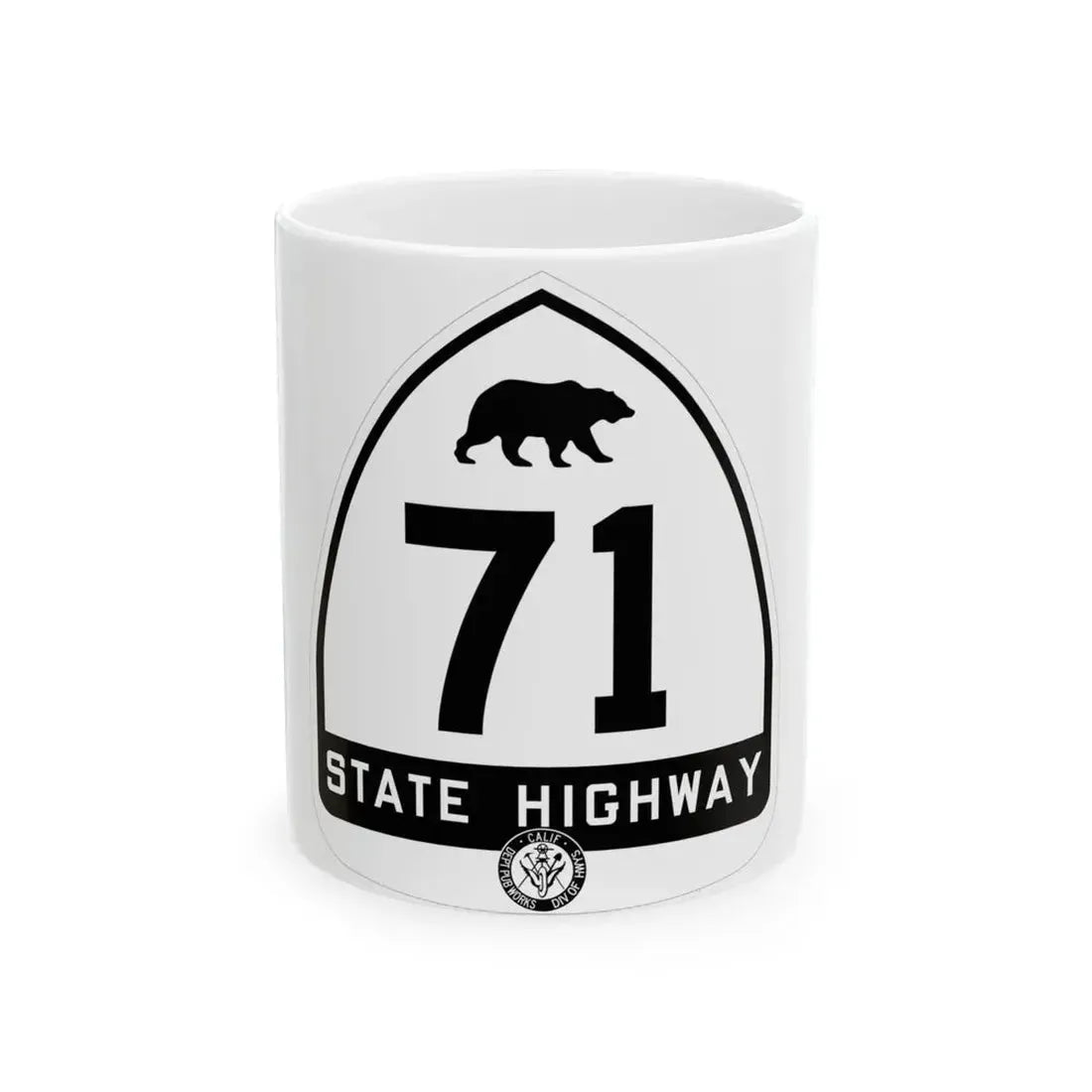 California 71 1948 (California) (Road Sign) White Coffee Mug 11oz - Go Mug Yourself