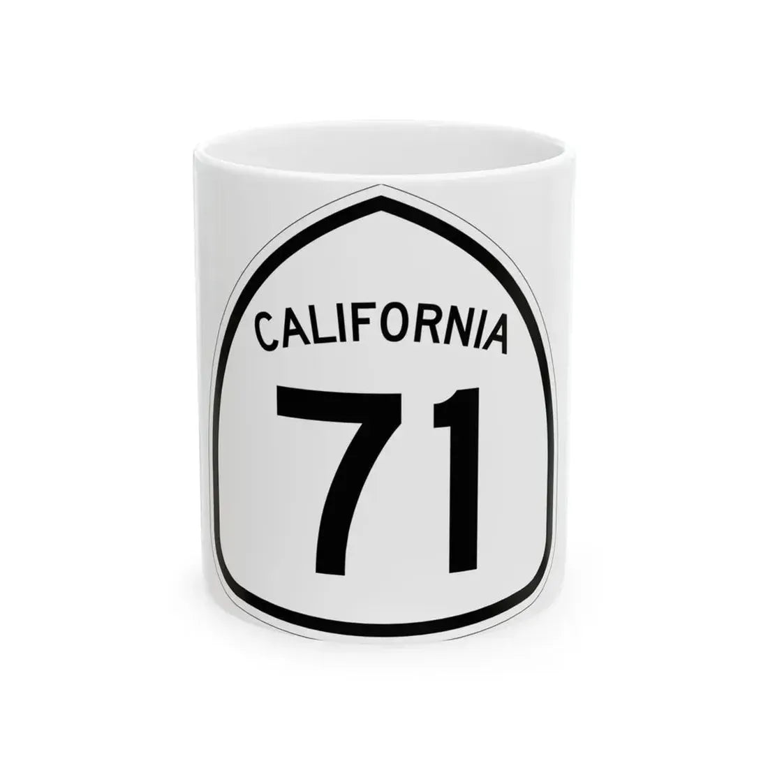 California 71 1957 (California) (Road Sign) White Coffee Mug 11oz - Go Mug Yourself