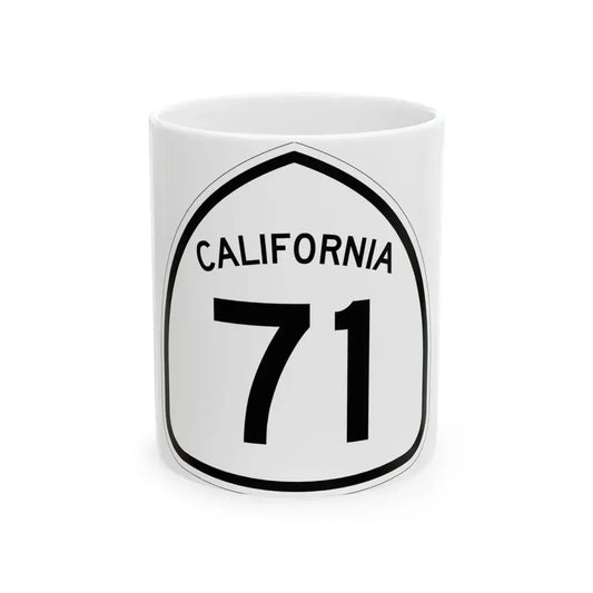 California 71 1957 (California) (Road Sign) White Coffee Mug 11oz - Go Mug Yourself