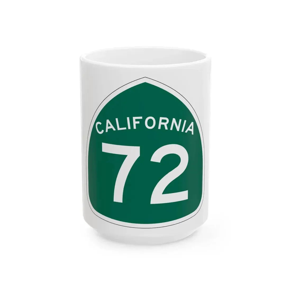 California 72 (California) (Road Sign) White Coffee Mug 15oz - Go Mug Yourself