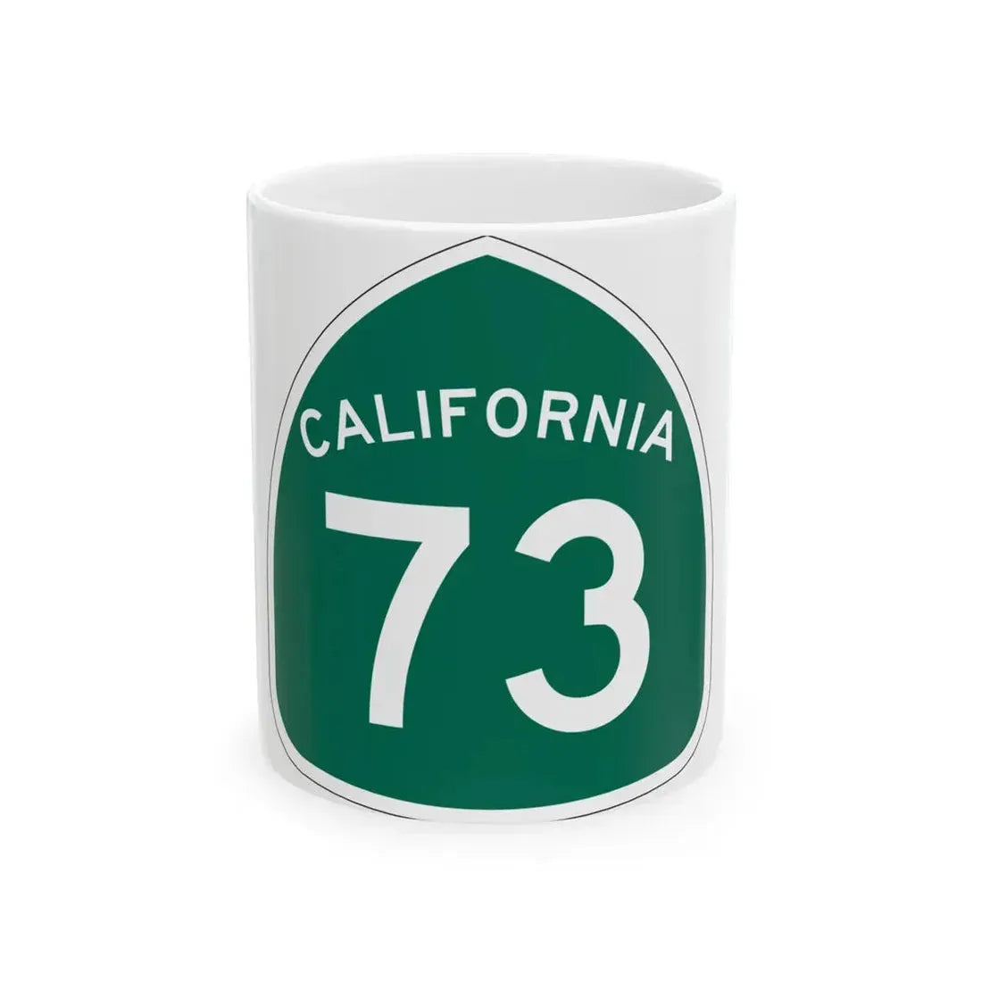 California 73 (California) (Road Sign) White Coffee Mug 11oz - Go Mug Yourself