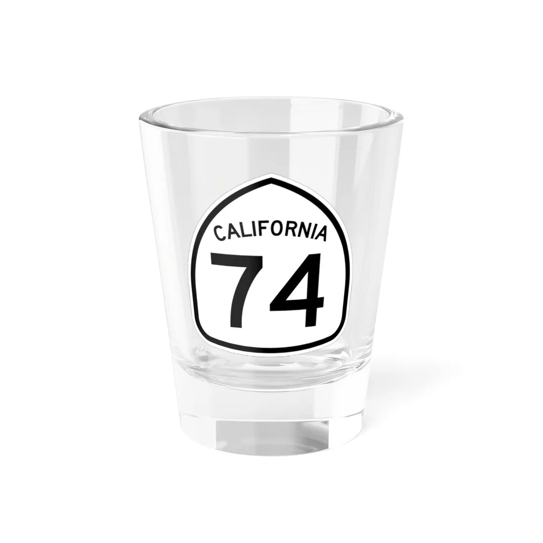 California 74 1957 (California) (Road Sign) Shot Glass 1.5oz 1.5oz - Go Mug Yourself