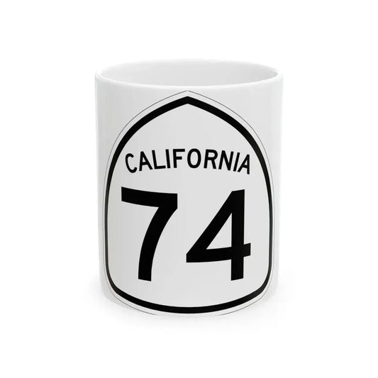 California 74 1957 (California) (Road Sign) White Coffee Mug 11oz - Go Mug Yourself