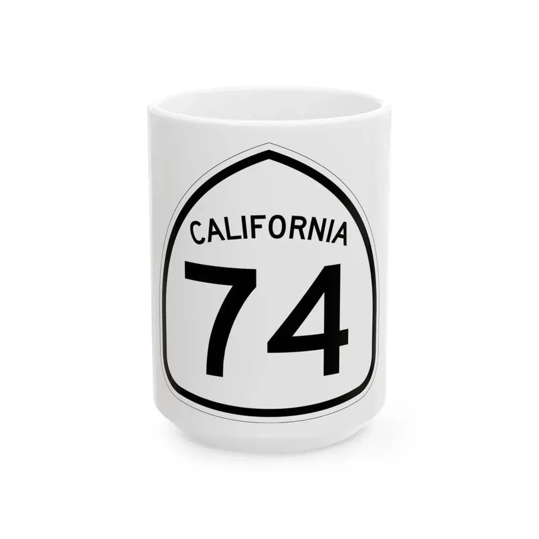 California 74 1957 (California) (Road Sign) White Coffee Mug 15oz - Go Mug Yourself