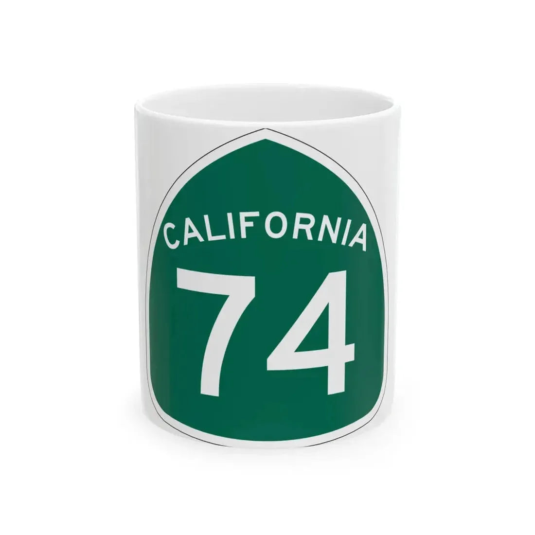 California 74 (California) (Road Sign) White Coffee Mug 11oz - Go Mug Yourself