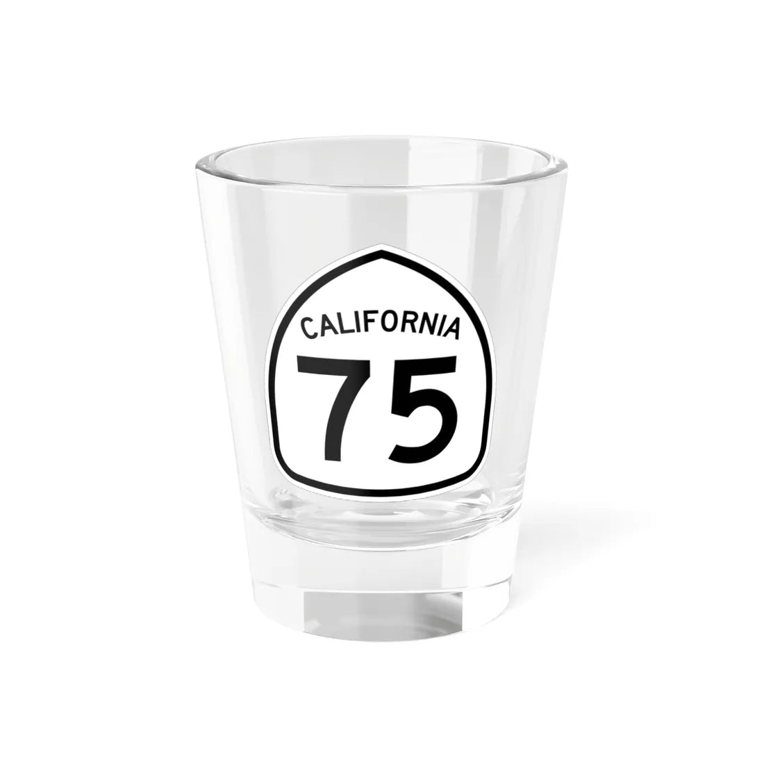 California 75 1957 (California) (Road Sign) Shot Glass 1.5oz 1.5oz - Go Mug Yourself