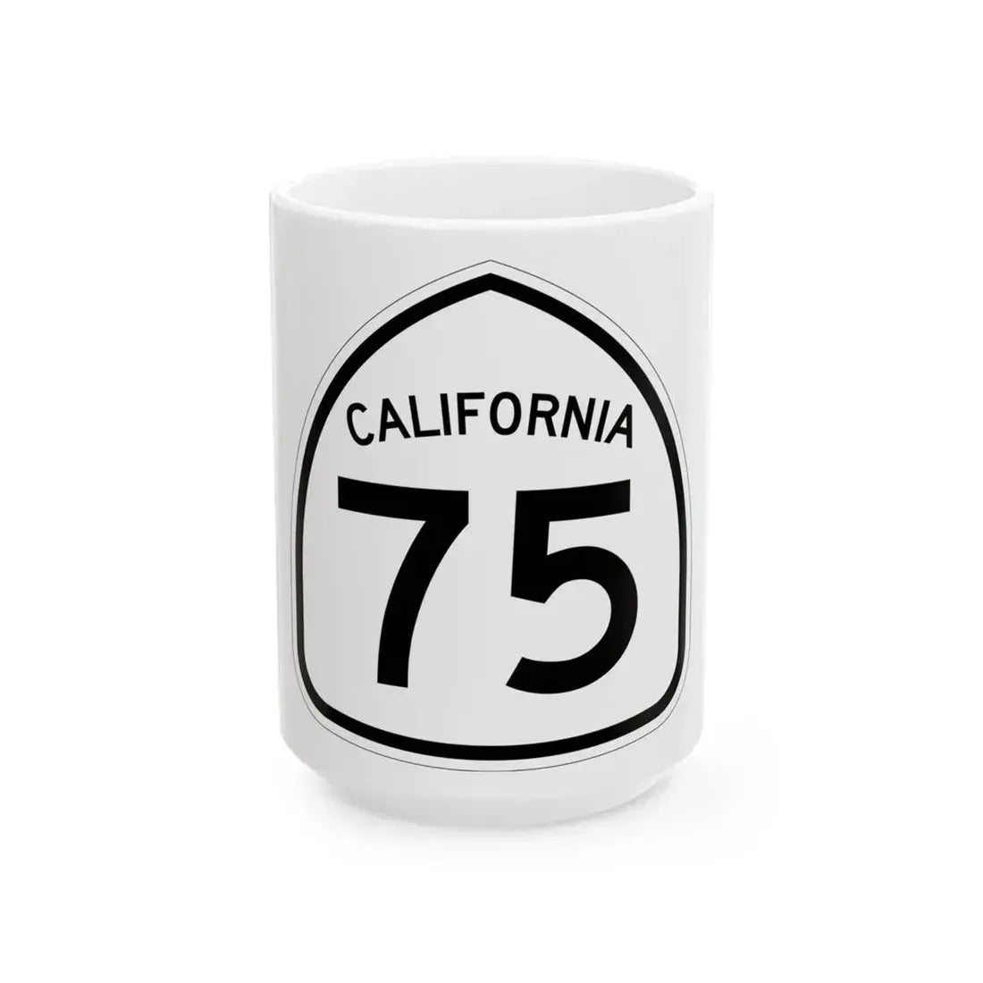 California 75 1957 (California) (Road Sign) White Coffee Mug - Go Mug Yourself