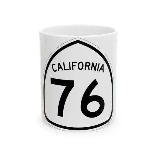 California 76 1957 (California) (Road Sign) White Coffee Mug 11oz - Go Mug Yourself