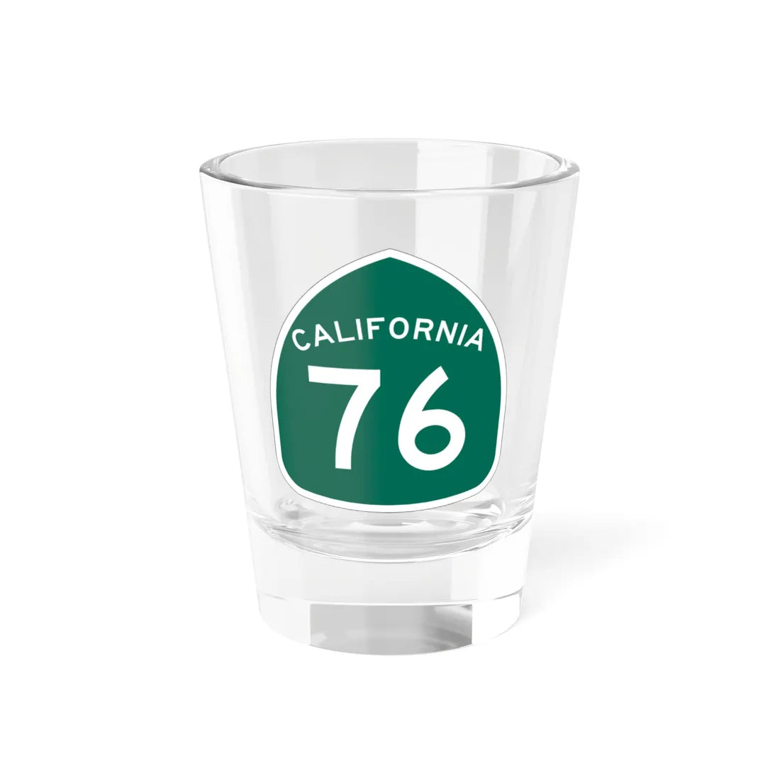 California 76 (California) (Road Sign) Shot Glass 1.5oz 1.5oz - Go Mug Yourself