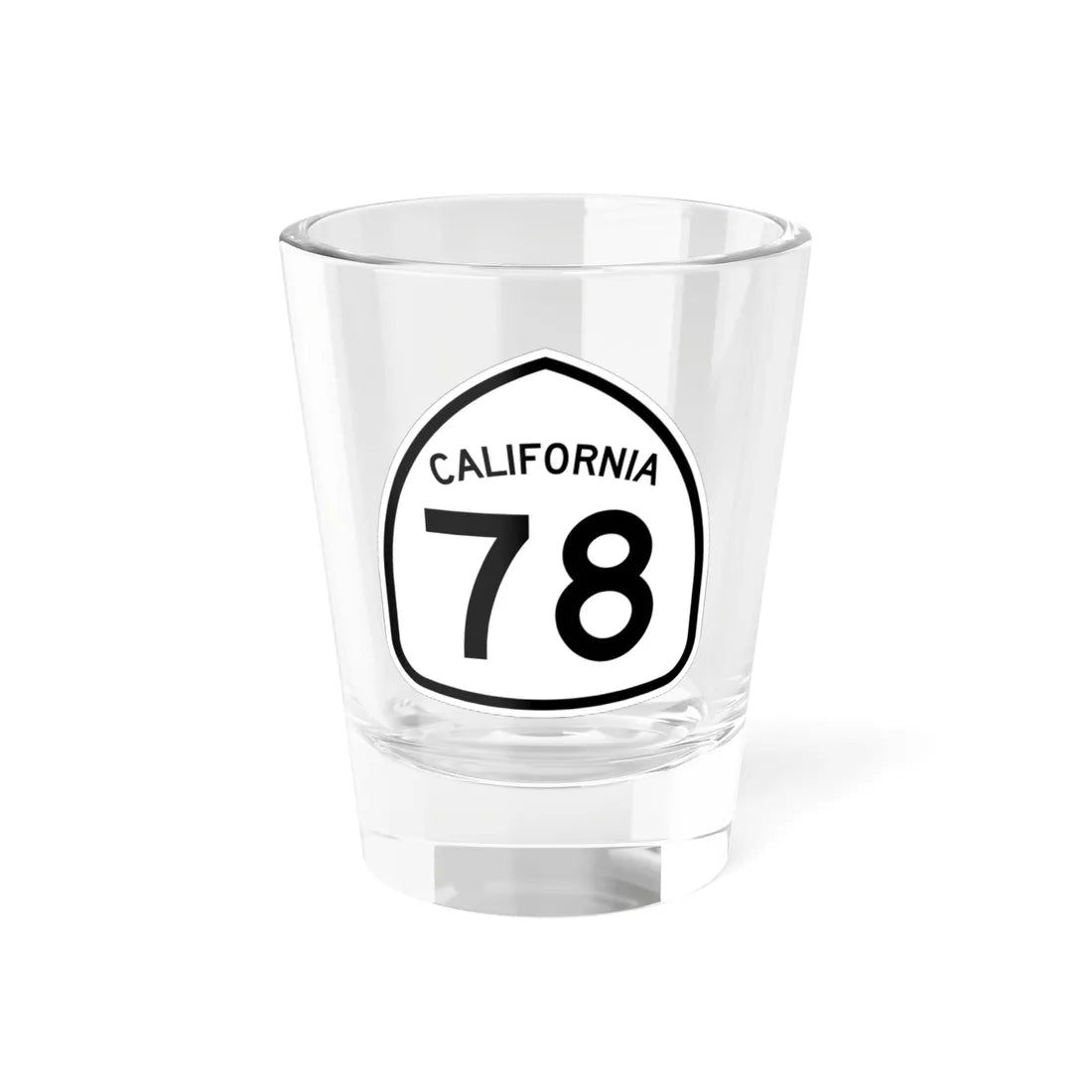 California 78 1957 (California) (Road Sign) Shot Glass 1.5oz 1.5oz - Go Mug Yourself