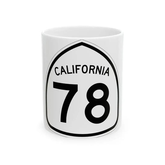 California 78 1957 (California) (Road Sign) White Coffee Mug 11oz - Go Mug Yourself