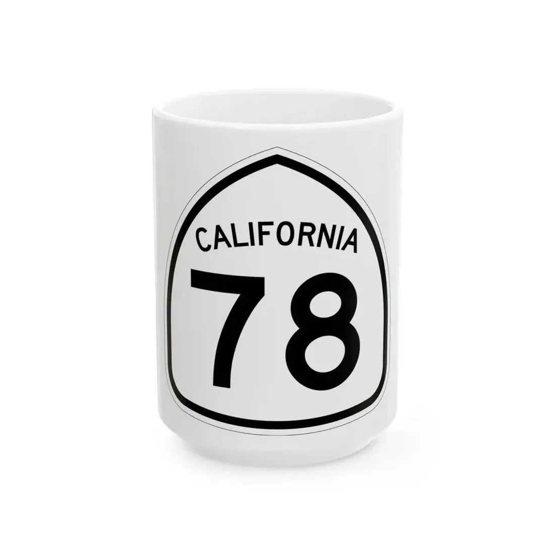 California 78 1957 (California) (Road Sign) White Coffee Mug 15oz - Go Mug Yourself