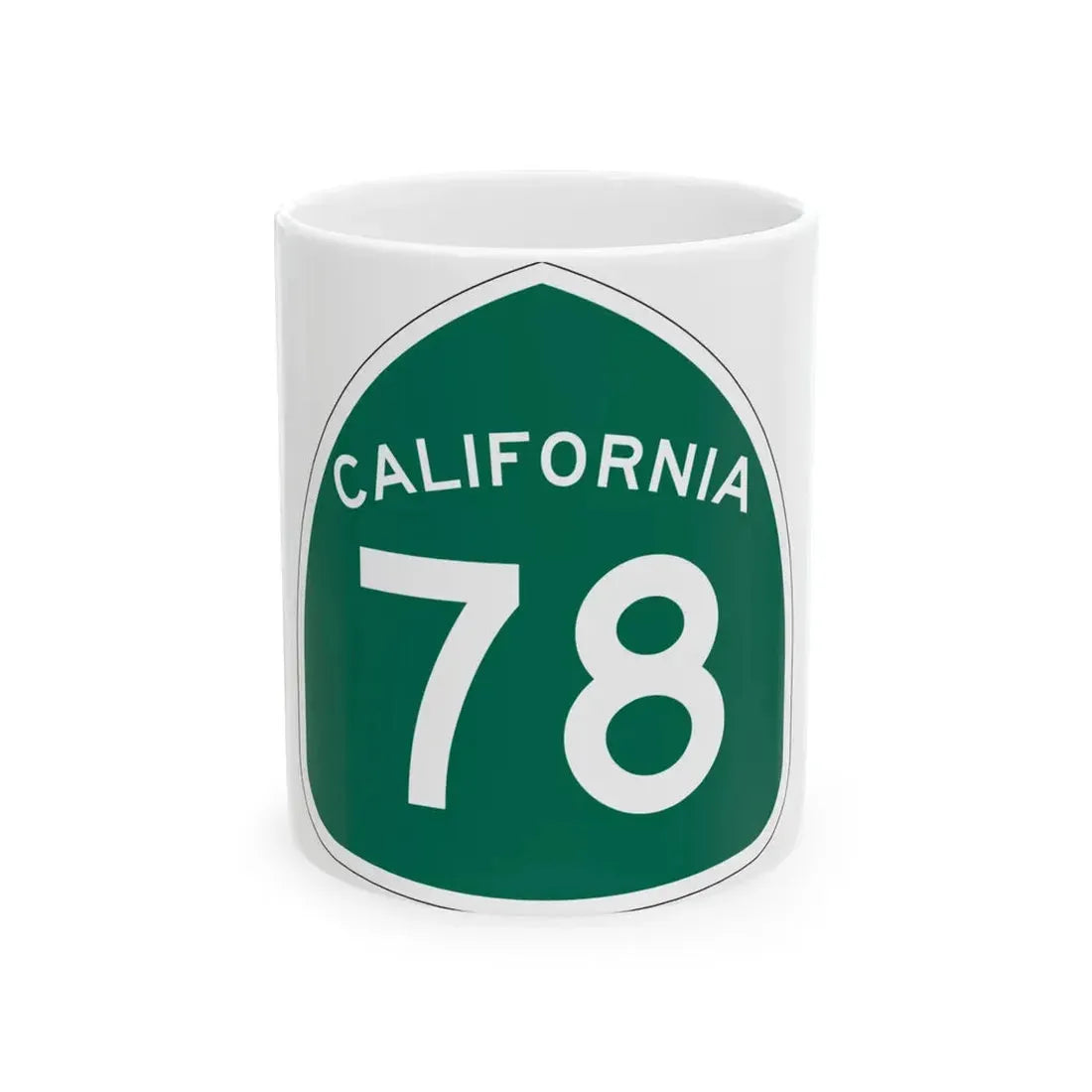 California 78 (California) (Road Sign) White Coffee Mug 11oz - Go Mug Yourself