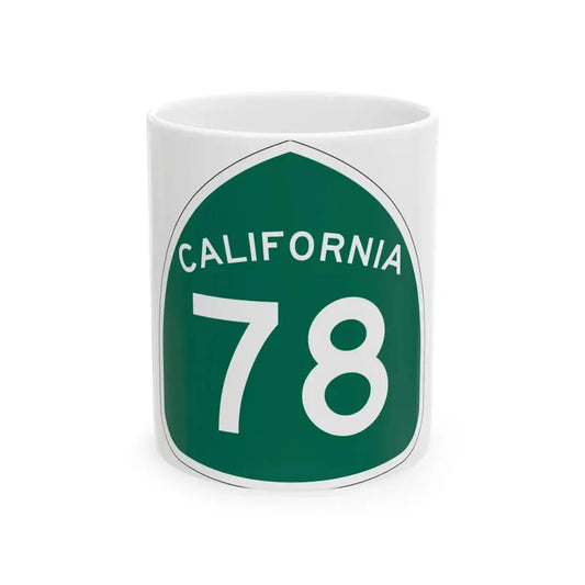 California 78 (California) (Road Sign) White Coffee Mug 11oz - Go Mug Yourself