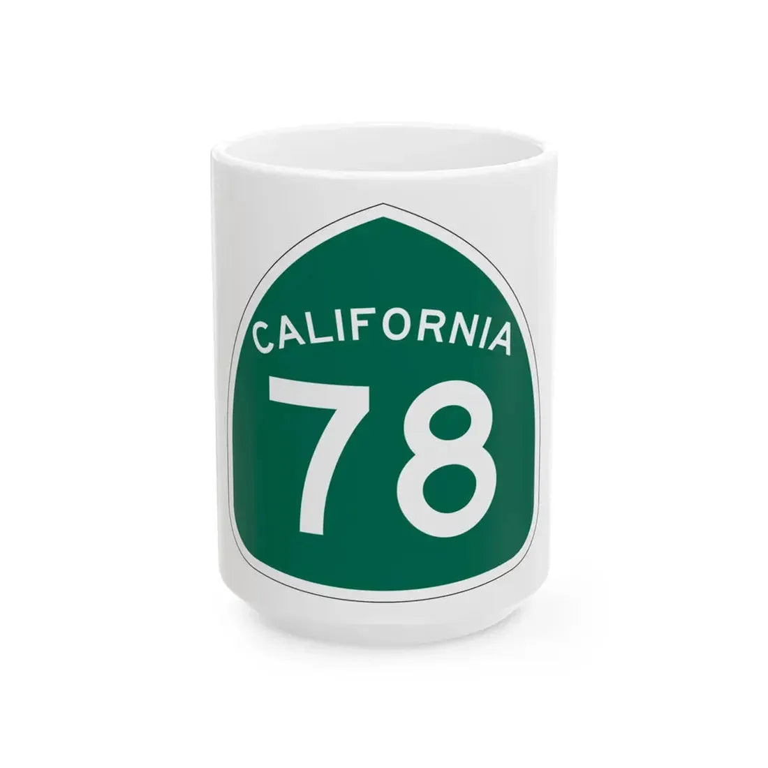 California 78 (California) (Road Sign) White Coffee Mug 15oz - Go Mug Yourself