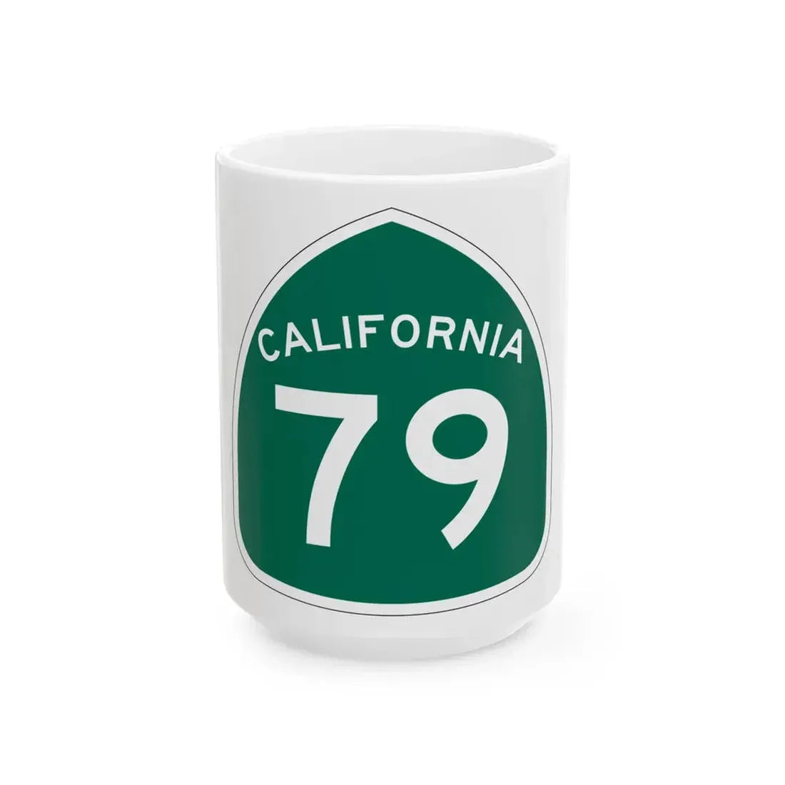 California 79 (California) (Road Sign) White Coffee Mug 15oz - Go Mug Yourself