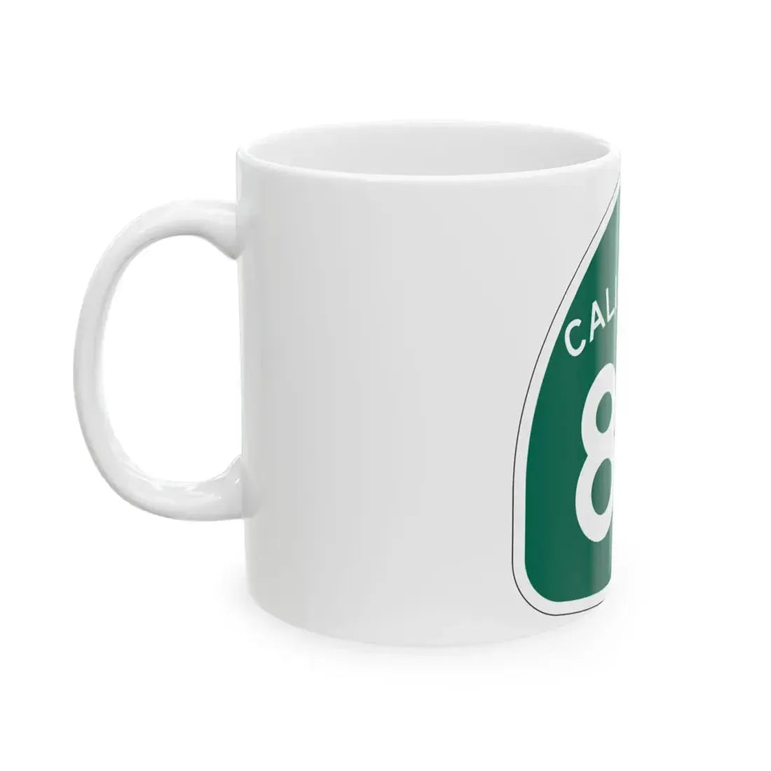 California 80 (California) (Road Sign) White Coffee Mug - Go Mug Yourself
