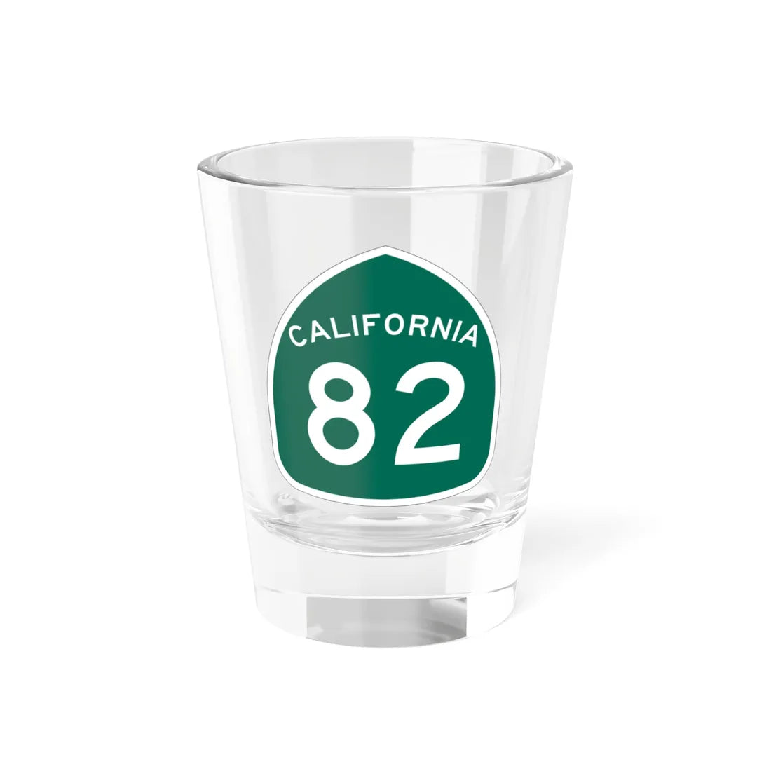 California 82 (California) (Road Sign) Shot Glass 1.5oz 1.5oz - Go Mug Yourself