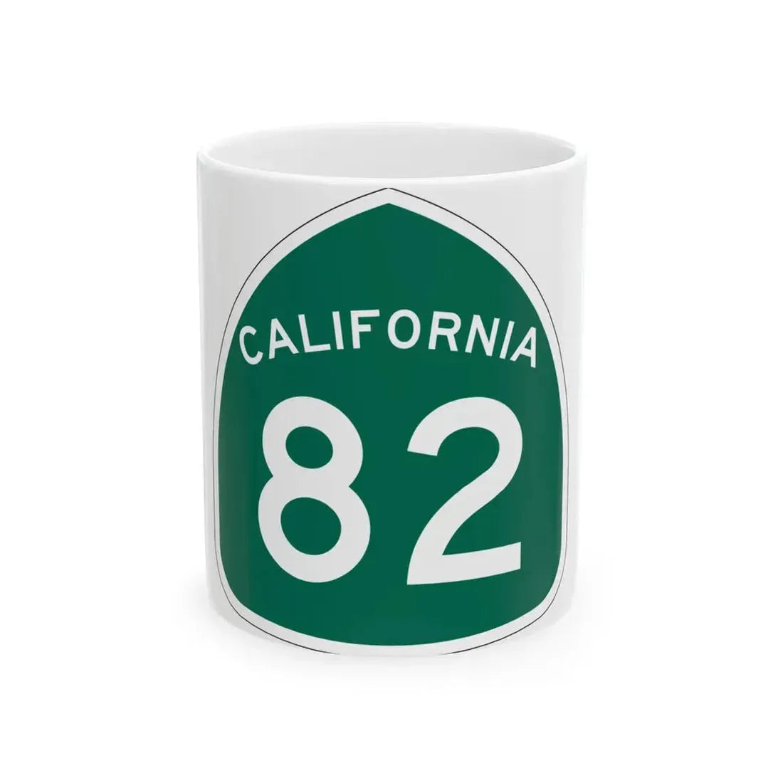 California 82 (California) (Road Sign) White Coffee Mug 11oz - Go Mug Yourself