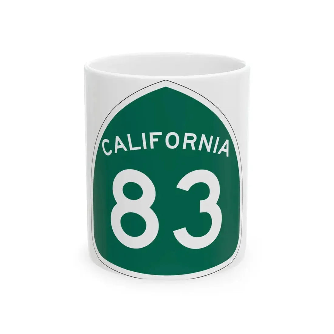 California 83 (California) (Road Sign) White Coffee Mug 11oz - Go Mug Yourself