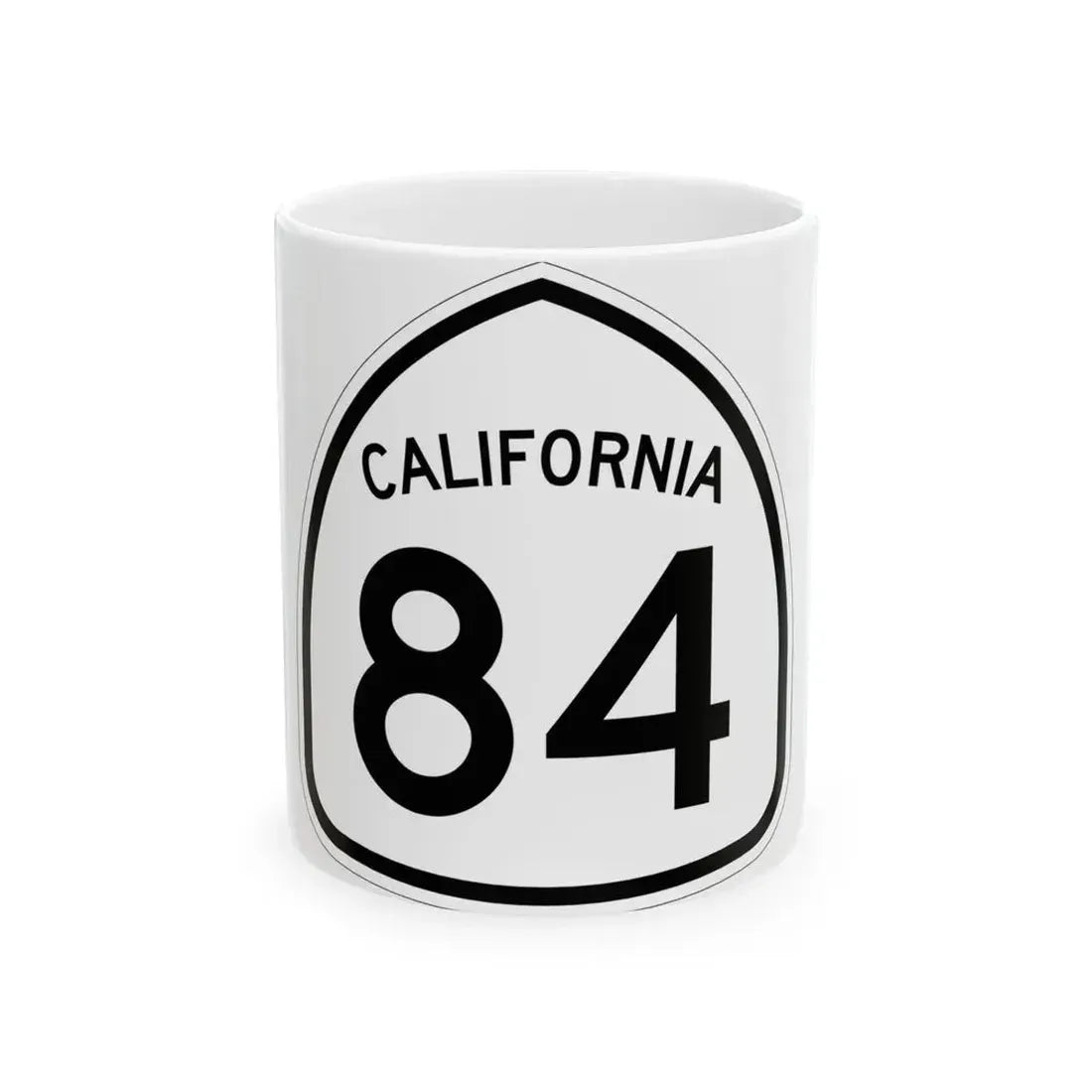 California 84 1957 (California) (Road Sign) White Coffee Mug 11oz - Go Mug Yourself