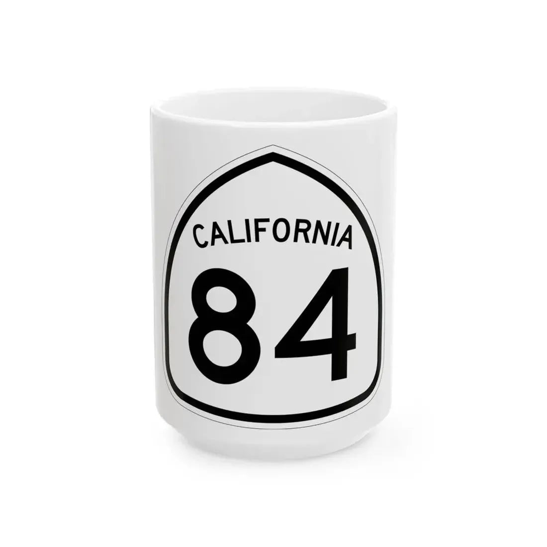 California 84 1957 (California) (Road Sign) White Coffee Mug 15oz - Go Mug Yourself