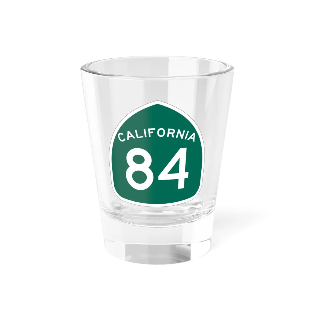 California 84 (California) (Road Sign) Shot Glass 1.5oz 1.5oz - Go Mug Yourself