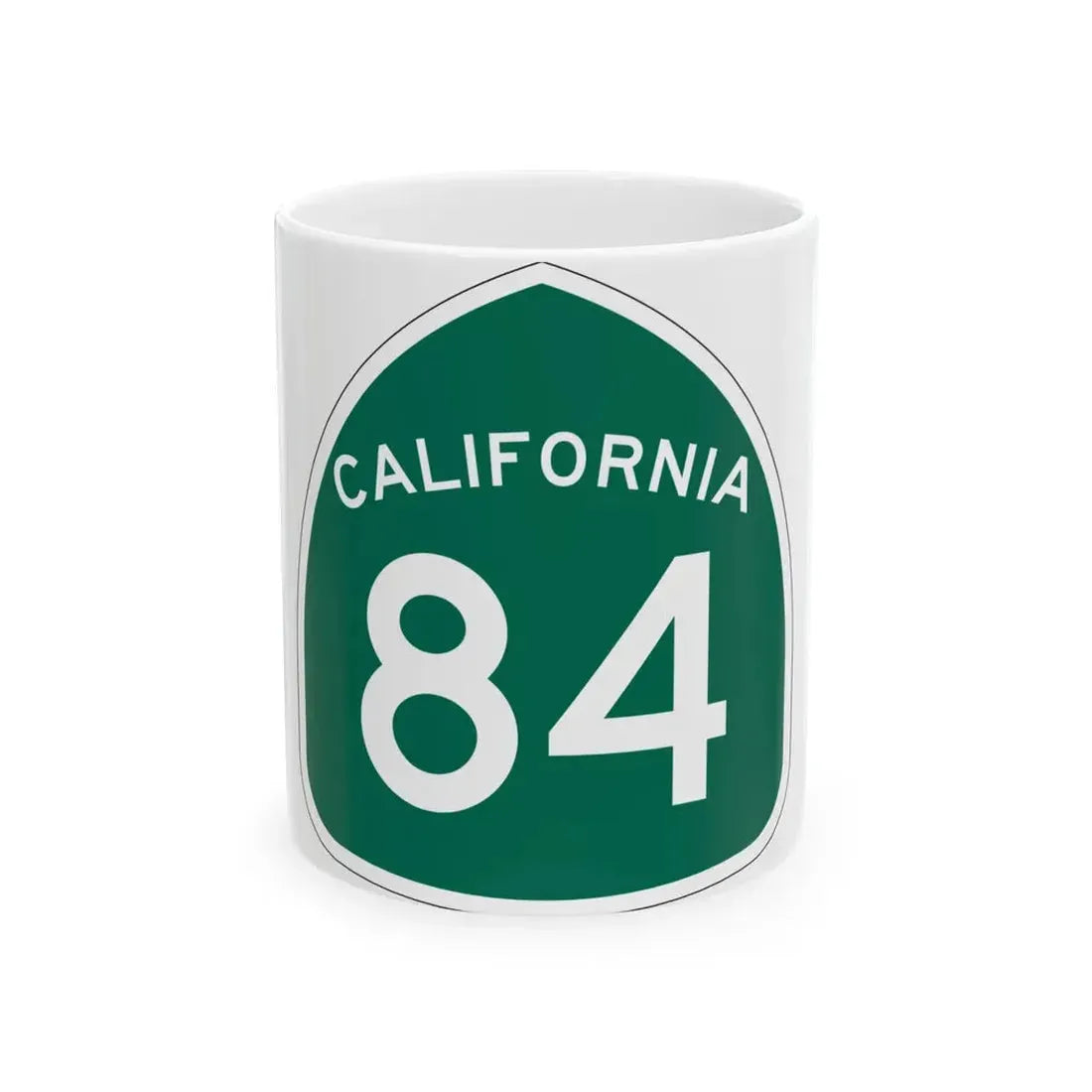 California 84 (California) (Road Sign) White Coffee Mug 11oz - Go Mug Yourself
