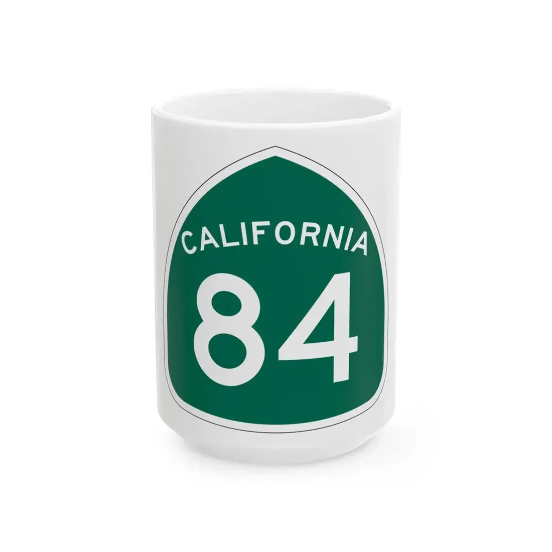 California 84 (California) (Road Sign) White Coffee Mug 15oz - Go Mug Yourself