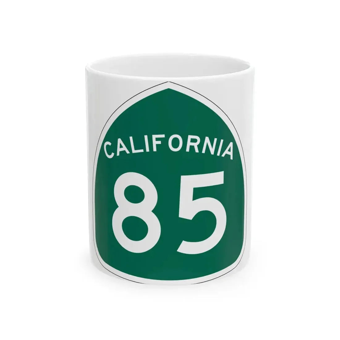 California 85 (California) (Road Sign) White Coffee Mug 11oz - Go Mug Yourself
