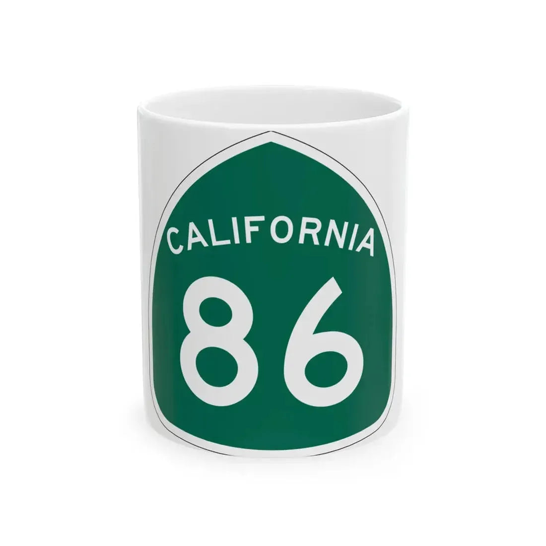California 86 (California) (Road Sign) White Coffee Mug 11oz - Go Mug Yourself