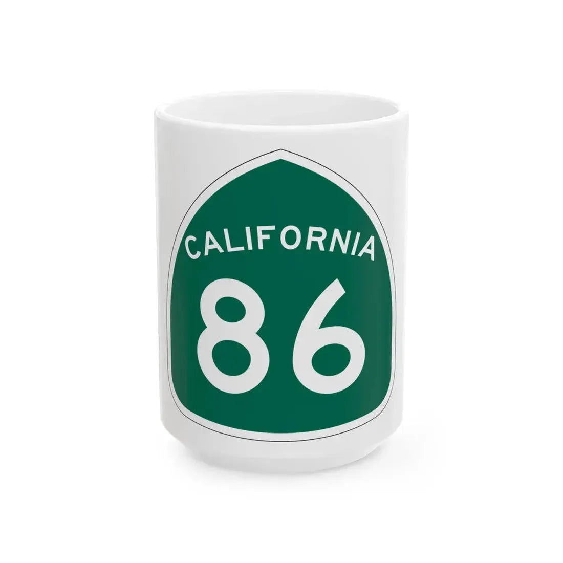 California 86 (California) (Road Sign) White Coffee Mug 15oz - Go Mug Yourself