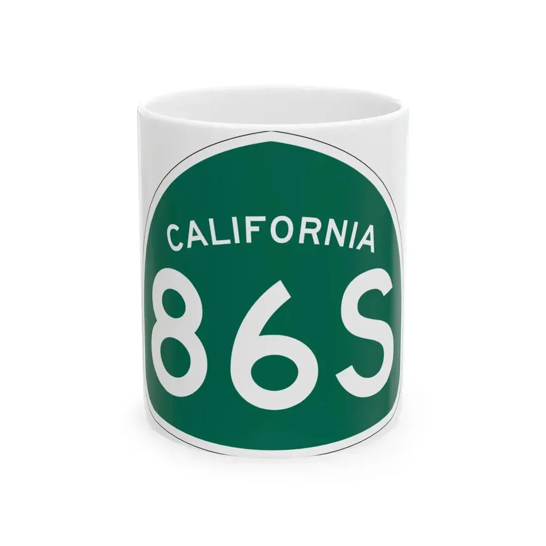 California 86S (California) (Road Sign) White Coffee Mug 11oz - Go Mug Yourself