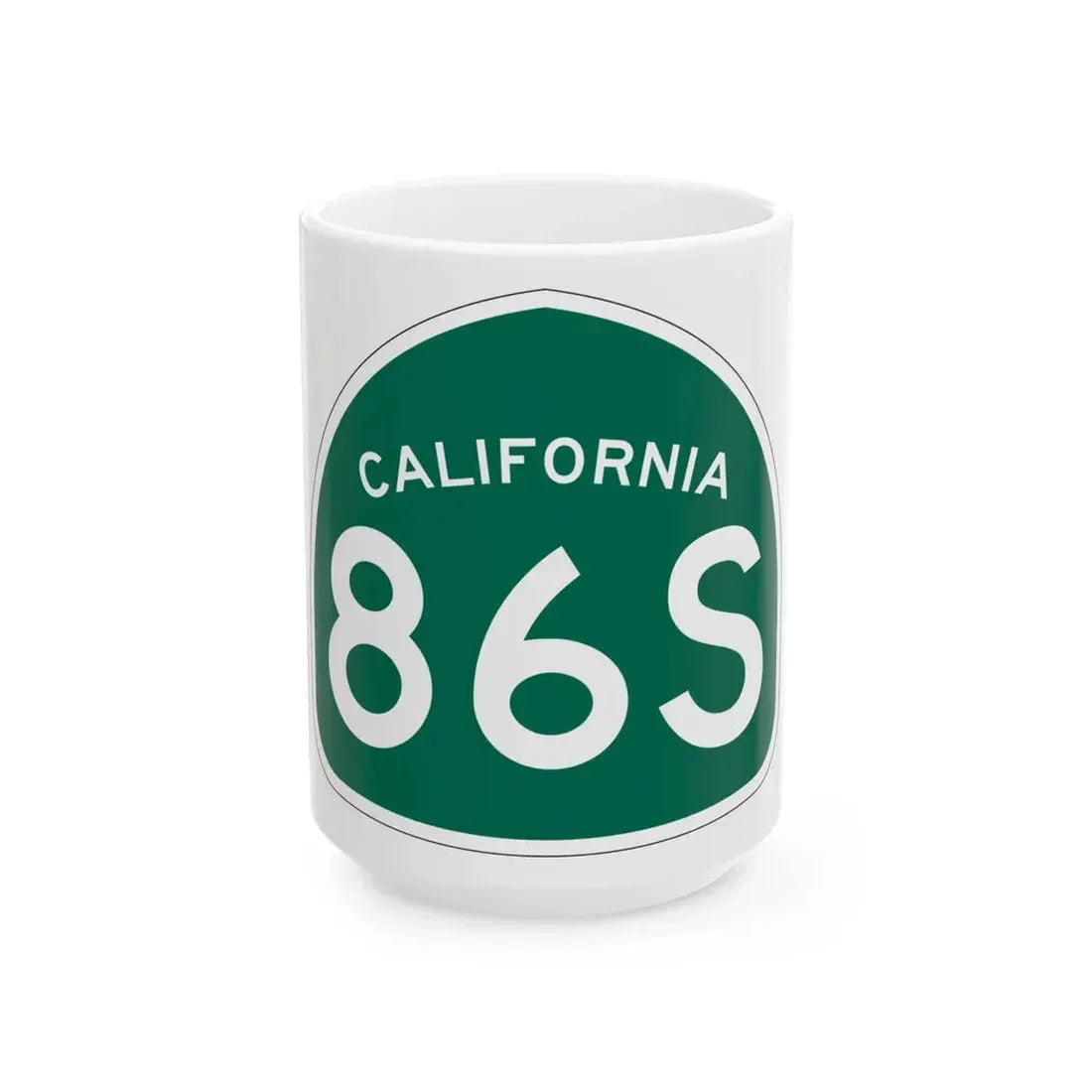 California 86S (California) (Road Sign) White Coffee Mug 15oz - Go Mug Yourself