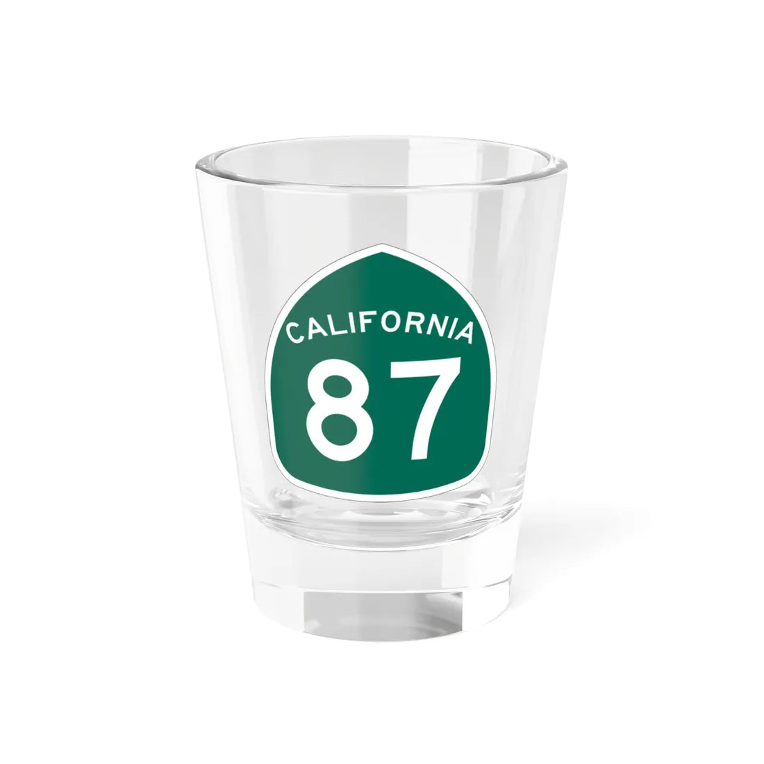 California 87 (California) (Road Sign) Shot Glass 1.5oz 1.5oz - Go Mug Yourself