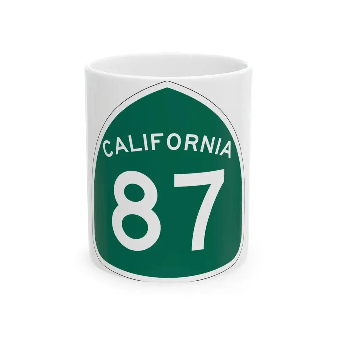 California 87 (California) (Road Sign) White Coffee Mug 11oz - Go Mug Yourself