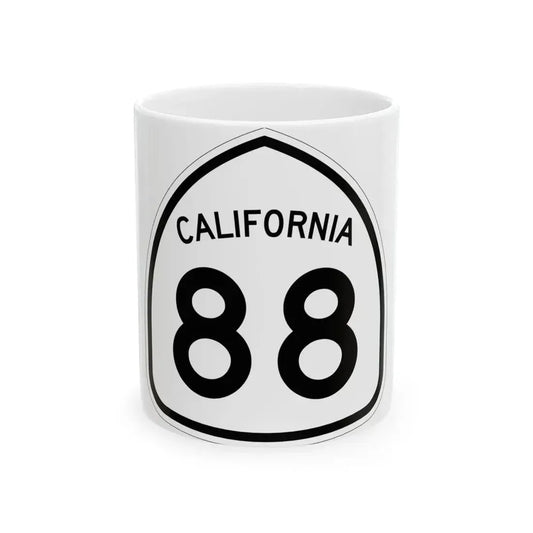 California 88 1957 (California) (Road Sign) White Coffee Mug 11oz - Go Mug Yourself