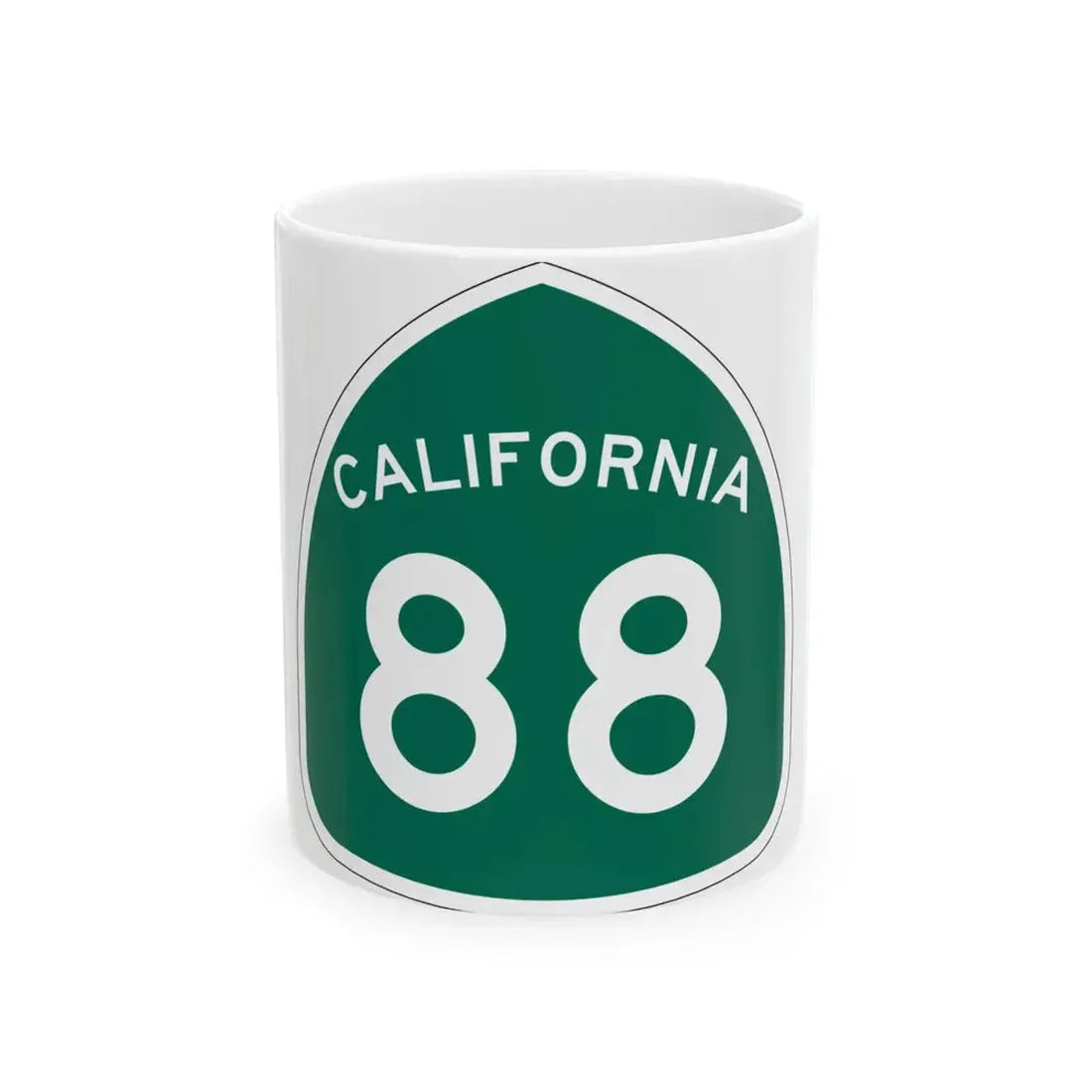 California 88 (California) (Road Sign) White Coffee Mug 11oz - Go Mug Yourself