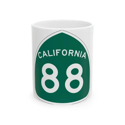 California 88 (California) (Road Sign) White Coffee Mug 11oz - Go Mug Yourself